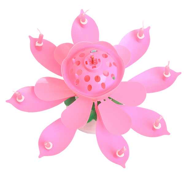 Folding Lotus Flower Birthday Candle