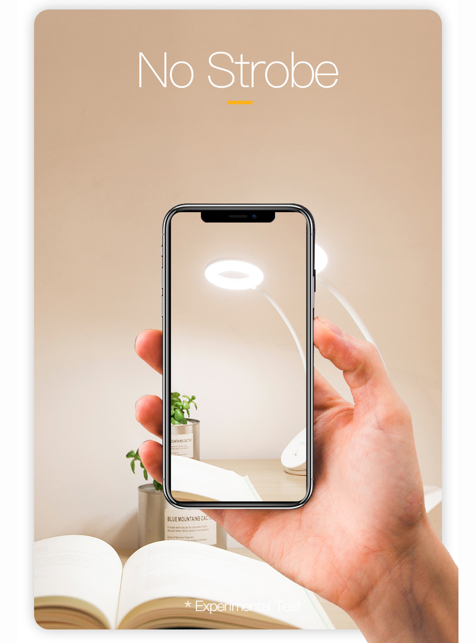 White Acrylic Desk Lamp with Clip